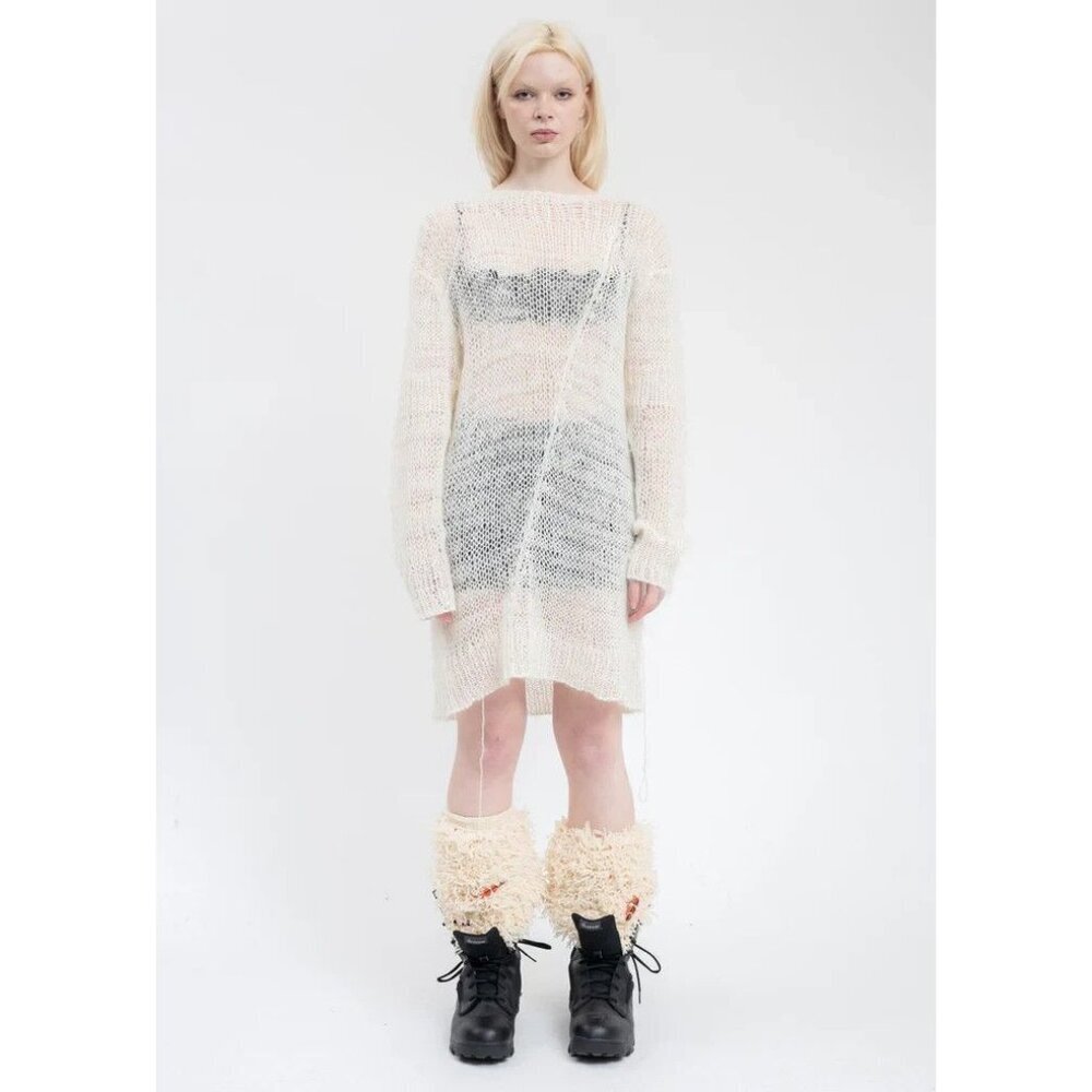 Doublet Upcycle Winder Yarn Pullover Limited 12/14 One Size White Sweater $790
